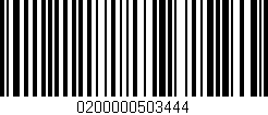 Código de barras (EAN, GTIN, SKU, ISBN): '0200000503444'