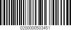 Código de barras (EAN, GTIN, SKU, ISBN): '0200000503451'