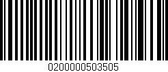 Código de barras (EAN, GTIN, SKU, ISBN): '0200000503505'