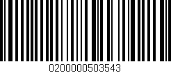 Código de barras (EAN, GTIN, SKU, ISBN): '0200000503543'