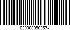 Código de barras (EAN, GTIN, SKU, ISBN): '0200000503574'