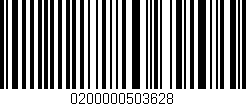 Código de barras (EAN, GTIN, SKU, ISBN): '0200000503628'