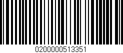 Código de barras (EAN, GTIN, SKU, ISBN): '0200000513351'