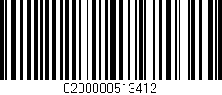 Código de barras (EAN, GTIN, SKU, ISBN): '0200000513412'