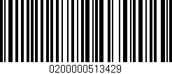 Código de barras (EAN, GTIN, SKU, ISBN): '0200000513429'