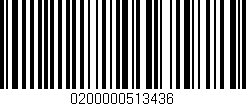 Código de barras (EAN, GTIN, SKU, ISBN): '0200000513436'