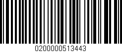 Código de barras (EAN, GTIN, SKU, ISBN): '0200000513443'