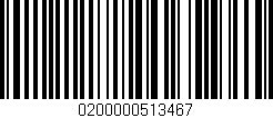 Código de barras (EAN, GTIN, SKU, ISBN): '0200000513467'
