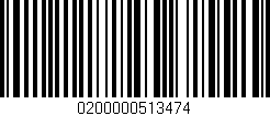 Código de barras (EAN, GTIN, SKU, ISBN): '0200000513474'