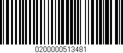 Código de barras (EAN, GTIN, SKU, ISBN): '0200000513481'