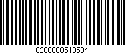 Código de barras (EAN, GTIN, SKU, ISBN): '0200000513504'