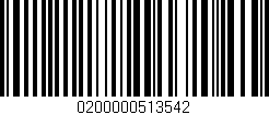 Código de barras (EAN, GTIN, SKU, ISBN): '0200000513542'