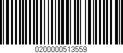 Código de barras (EAN, GTIN, SKU, ISBN): '0200000513559'