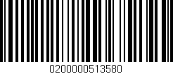 Código de barras (EAN, GTIN, SKU, ISBN): '0200000513580'
