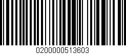 Código de barras (EAN, GTIN, SKU, ISBN): '0200000513603'
