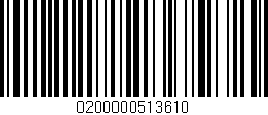 Código de barras (EAN, GTIN, SKU, ISBN): '0200000513610'