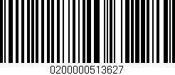 Código de barras (EAN, GTIN, SKU, ISBN): '0200000513627'