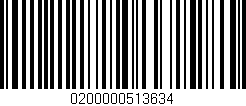 Código de barras (EAN, GTIN, SKU, ISBN): '0200000513634'