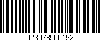 Código de barras (EAN, GTIN, SKU, ISBN): '023078560192'