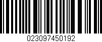 Código de barras (EAN, GTIN, SKU, ISBN): '023097450192'