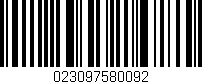 Código de barras (EAN, GTIN, SKU, ISBN): '023097580092'