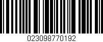 Código de barras (EAN, GTIN, SKU, ISBN): '023098770192'