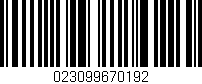 Código de barras (EAN, GTIN, SKU, ISBN): '023099670192'