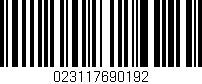 Código de barras (EAN, GTIN, SKU, ISBN): '023117690192'