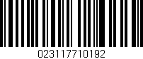 Código de barras (EAN, GTIN, SKU, ISBN): '023117710192'