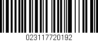 Código de barras (EAN, GTIN, SKU, ISBN): '023117720192'