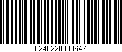 Código de barras (EAN, GTIN, SKU, ISBN): '0246220090647'