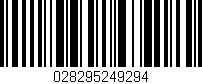 Código de barras (EAN, GTIN, SKU, ISBN): '028295249294'