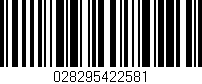 Código de barras (EAN, GTIN, SKU, ISBN): '028295422581'