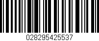 Código de barras (EAN, GTIN, SKU, ISBN): '028295425537'