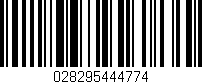 Código de barras (EAN, GTIN, SKU, ISBN): '028295444774'