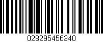 Código de barras (EAN, GTIN, SKU, ISBN): '028295456340'