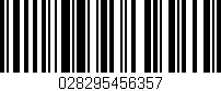 Código de barras (EAN, GTIN, SKU, ISBN): '028295456357'