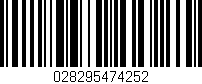 Código de barras (EAN, GTIN, SKU, ISBN): '028295474252'