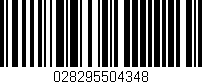 Código de barras (EAN, GTIN, SKU, ISBN): '028295504348'