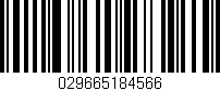 Código de barras (EAN, GTIN, SKU, ISBN): '029665184566'