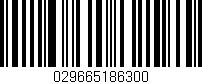 Código de barras (EAN, GTIN, SKU, ISBN): '029665186300'