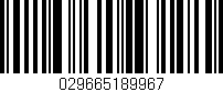 Código de barras (EAN, GTIN, SKU, ISBN): '029665189967'