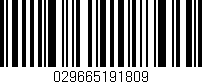 Código de barras (EAN, GTIN, SKU, ISBN): '029665191809'