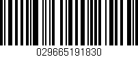 Código de barras (EAN, GTIN, SKU, ISBN): '029665191830'