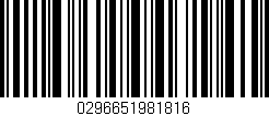 Código de barras (EAN, GTIN, SKU, ISBN): '0296651981816'