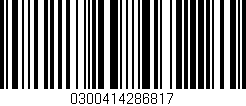 Código de barras (EAN, GTIN, SKU, ISBN): '0300414286817'