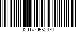 Código de barras (EAN, GTIN, SKU, ISBN): '0301479552879'