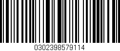 Código de barras (EAN, GTIN, SKU, ISBN): '0302398579114'