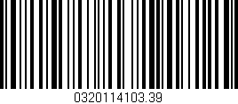 Código de barras (EAN, GTIN, SKU, ISBN): '0320114103.39'