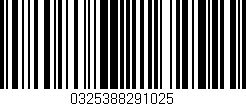 Código de barras (EAN, GTIN, SKU, ISBN): '0325388291025'